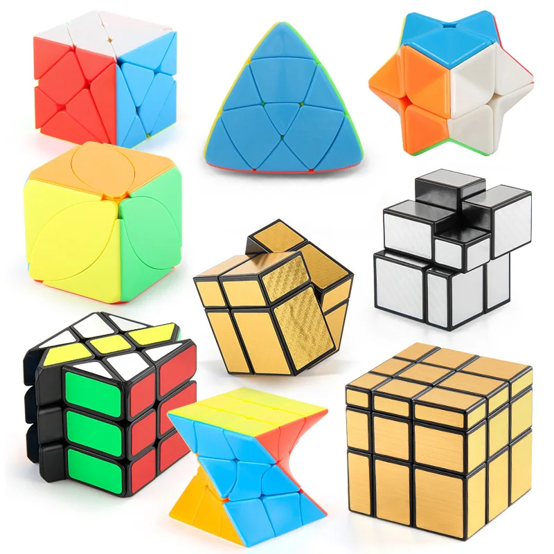 Regalo novedoso 2x2 cubos De velocidad Cubo Mágico 3x3 4x4 Speedcube Zauberwürfel juegos cerebrales para niños juguetes IQ Juegos De Inteligencia