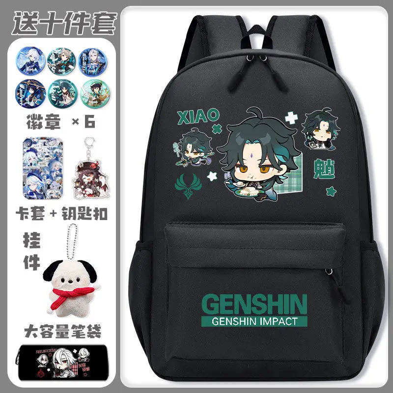 Genshin Impact Boys Girls, Elementary Students, Funita, Large Capacity Backpack For Third To Sixth Grade And Middle School Ani