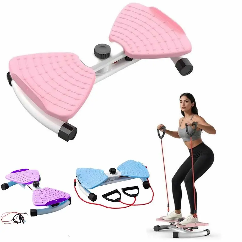Rotating Design Waist Training Board Silent with Resistance Bands Waist Twisting Stepper Double-Grippy Pedal Safety