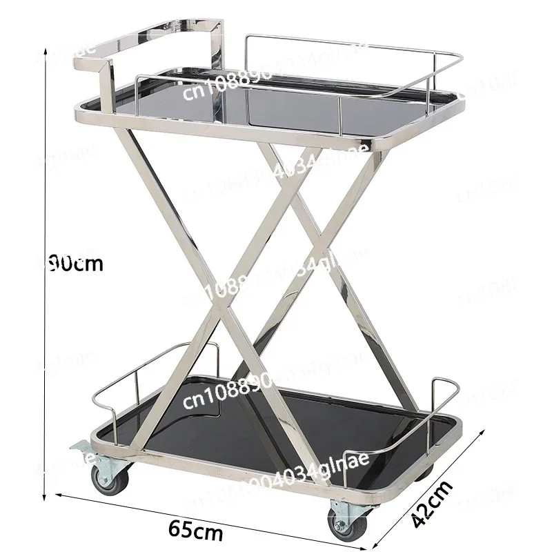 Trolley Three-layer Wine Snack Service Cart