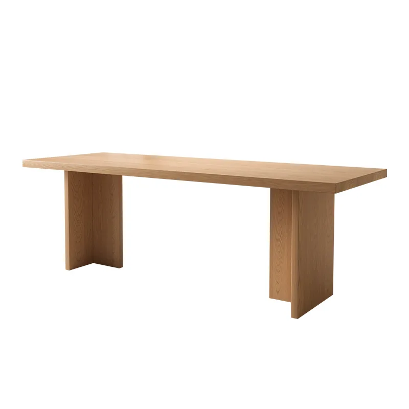 

Solid wood dining table wabi wind long table living room ash wood designer looks good