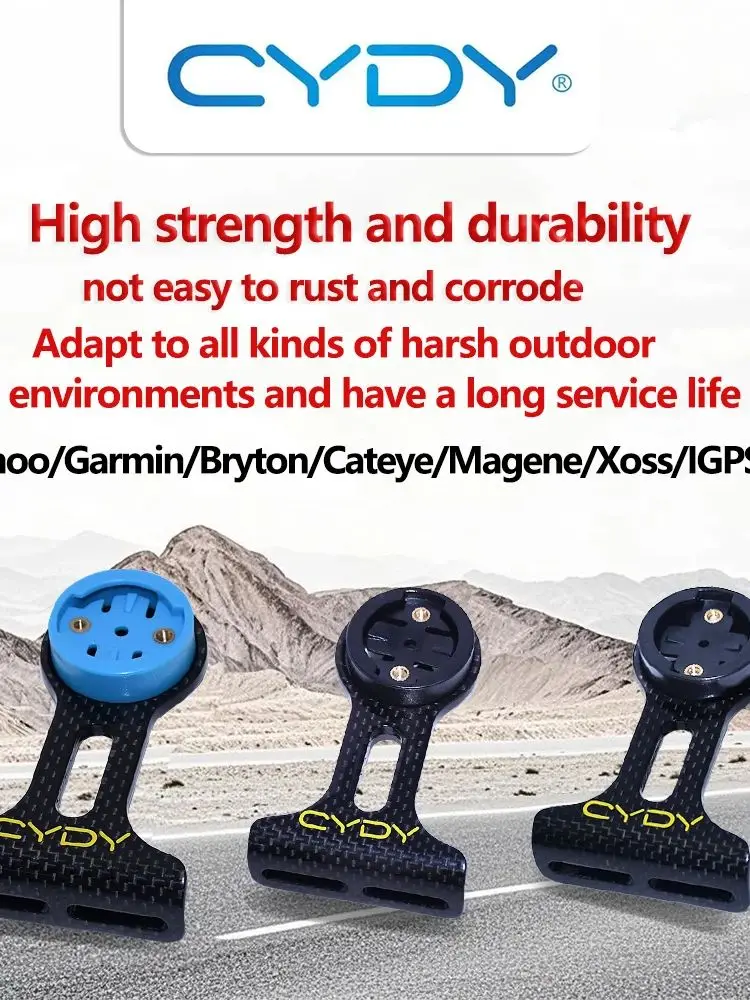 CYDY Carbonfaser 3K Fahrradcomputerhalterung für Garmin Bryton Wahoo Magene Xoss IGP Edge Rennrad Lenkerhalterung – Detail 1