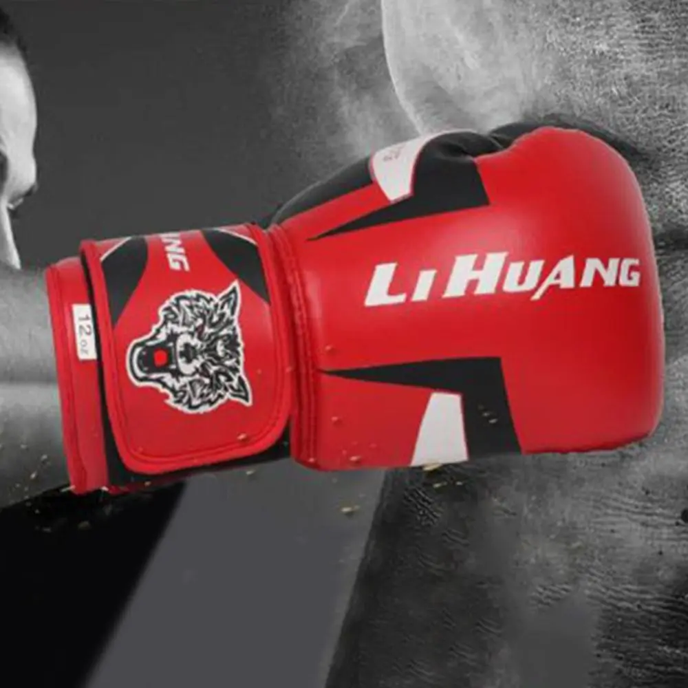 

1 Pair of PU Leather Boxing Gloves Wear Resistance Breathable Holes Training Gloves Protecting Hands Good Toughness