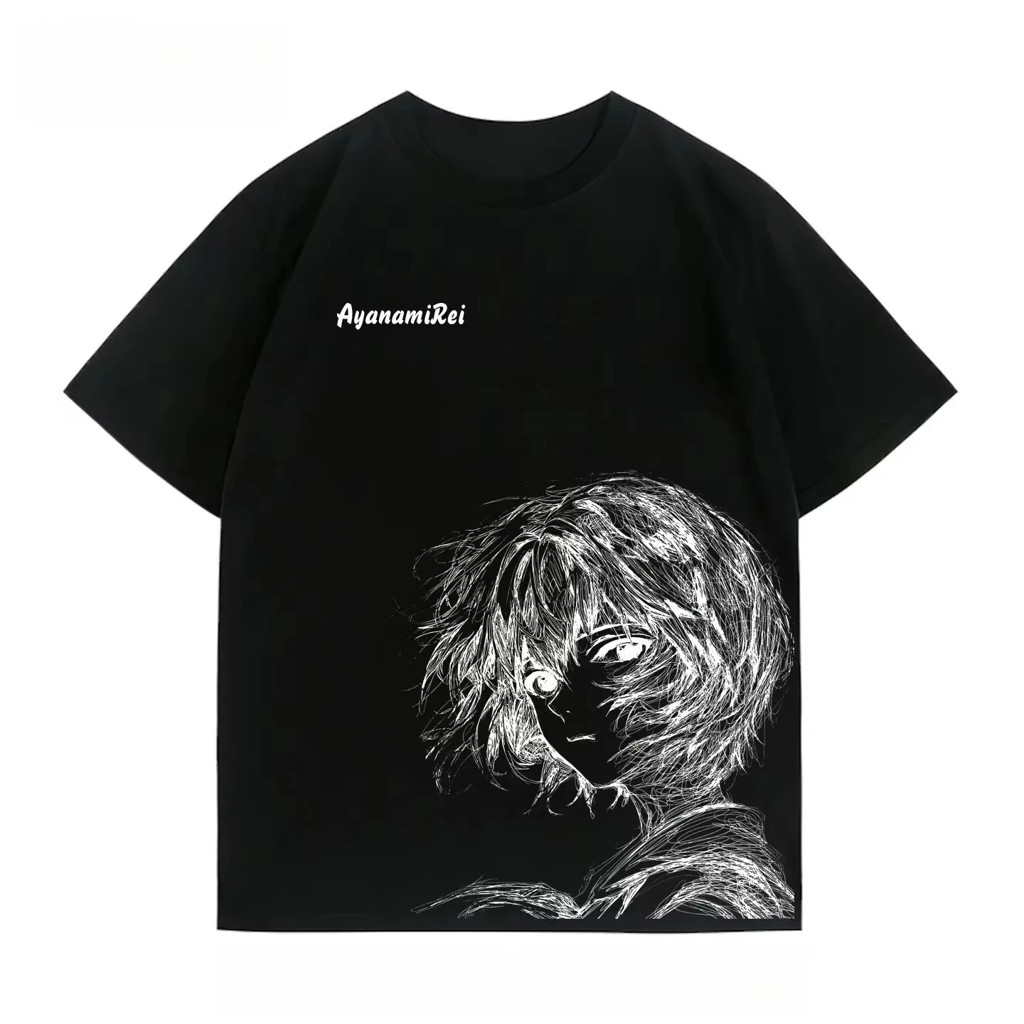 2026 Neon Genesis Rei Asuka Classic Style Short Sleeve T-shirt Men Women 2026 Summer Men Women Cotton Tee Tops
