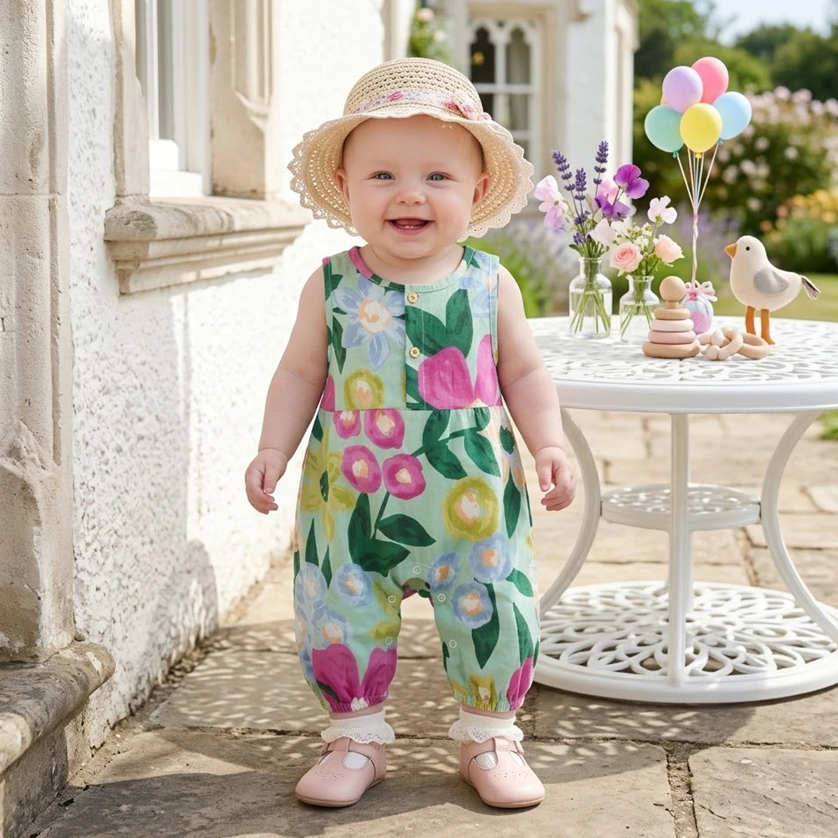 

Sanlutoz Casual Baby Girls Rompers Newborn Beach Cute Clothe Outfits Infants Summer
