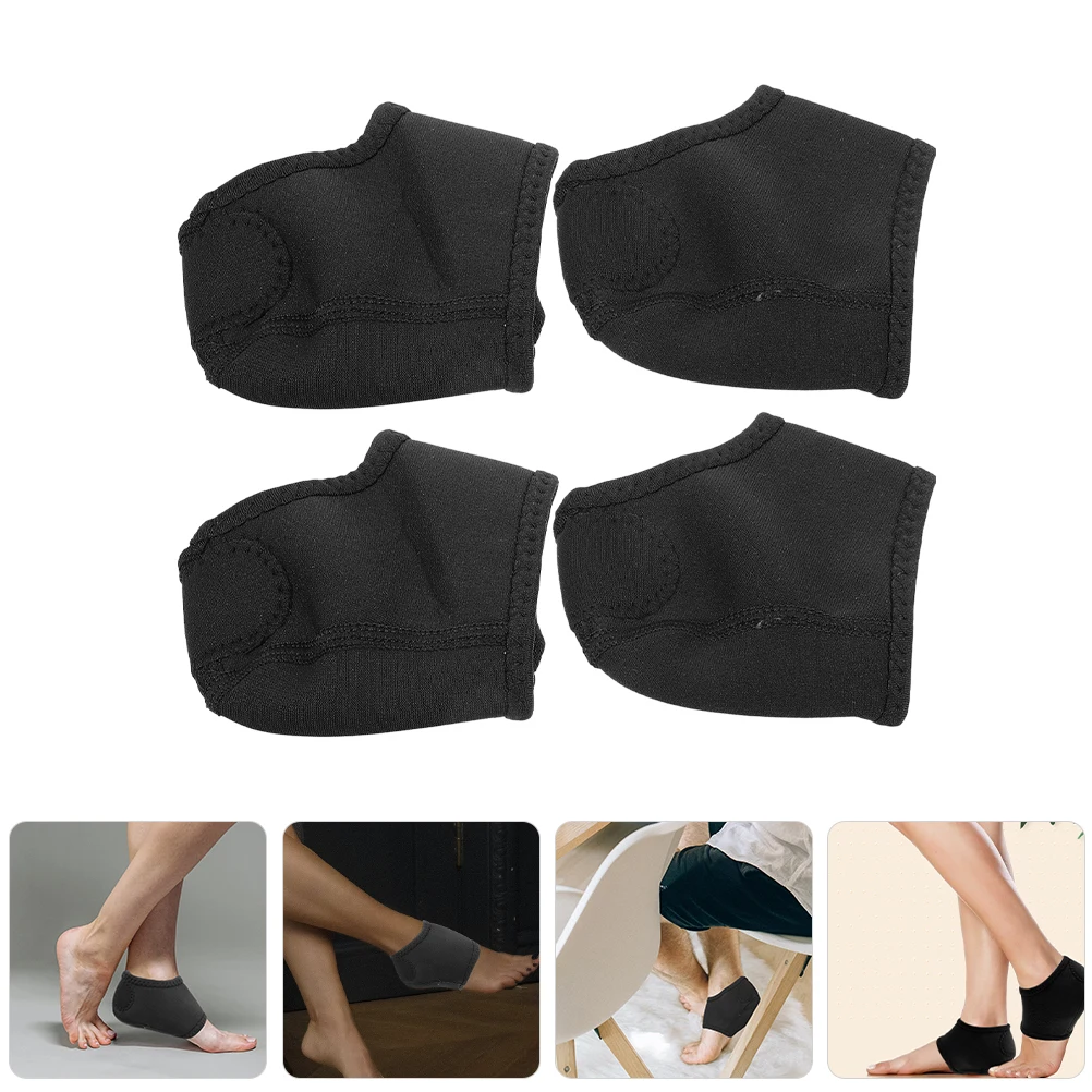 

2 пары защиты пятки, липкий ремешок, нескользящий чехол для пятки, амортизирующие удобные защитные подушечки для ходьбы, многоразовые подушечки