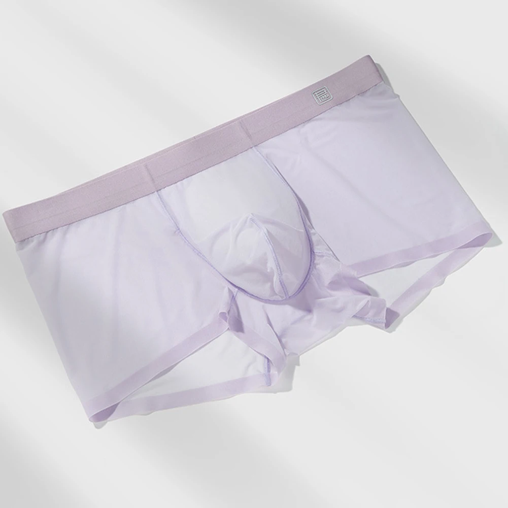 

Summer Hit Men's Nylon Ice Silk Seamless Breathable Boxer Shorts Comfortable Cool Feeling Underwear Flat Footwear