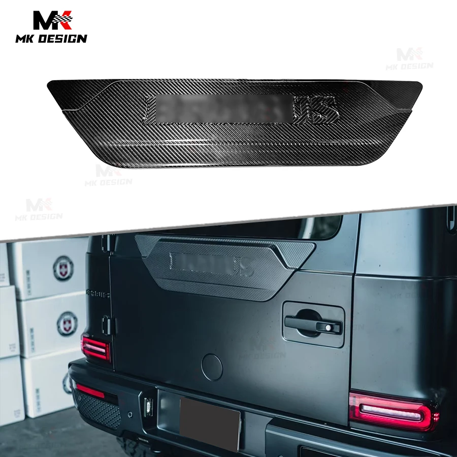 

Dry Carbon Fiber Rear Door Trim Cover for Mercedes Benz G Class W464 G63 G500 G350 W463 Tail Door Plate Car Accessories