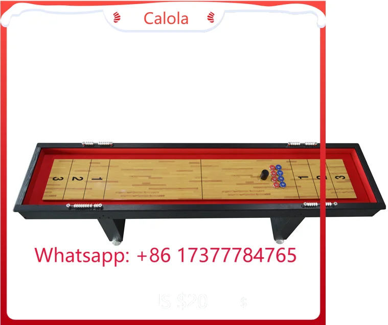Classic Black Shuffleboard , Professional Game Shuffle for Leisure Gaming