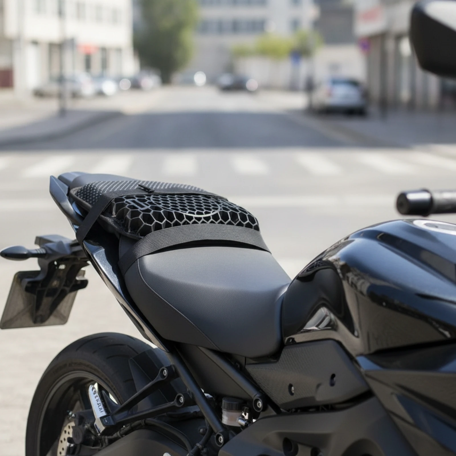 Motorcycle Seat Cushion Breathable Motorcycle Seat Pad Anti-Slip Quick-Drying for Motorcyclists, Long Commutes