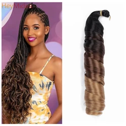 Französisch Locken Synthetische Lose Welle Spirale Lockige Häkeln Flechten Haar Vor Gestreckt Pony Stil Afrikanische Locken Groß Haar Extensions