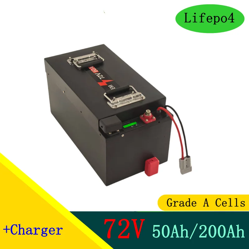 

72V 50Ah 60AH 80AH 100AH 120AH 150Ah 200AH LifePo4 Lithium Battery, Golf Cart, Electric Vehicle+Charger
