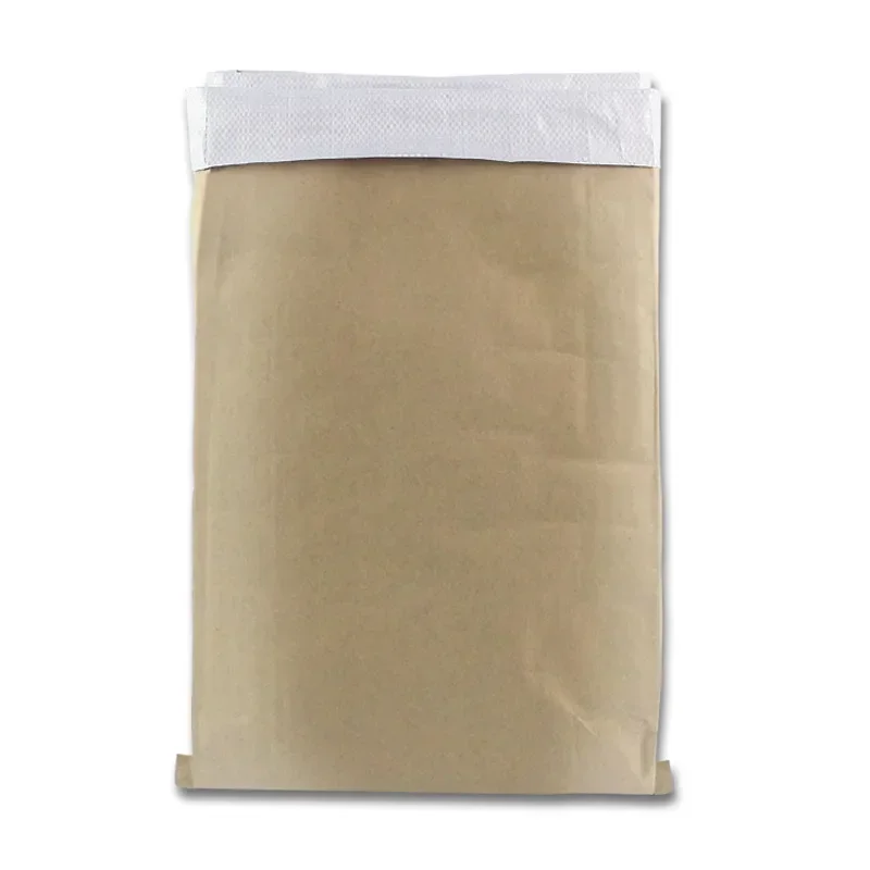 10PCS Spot Kraft Paper Composite Woven Bag Moisture-proof Thick Chemical Paper Plastic Bag Feed Grain Packaging Gunny Bag