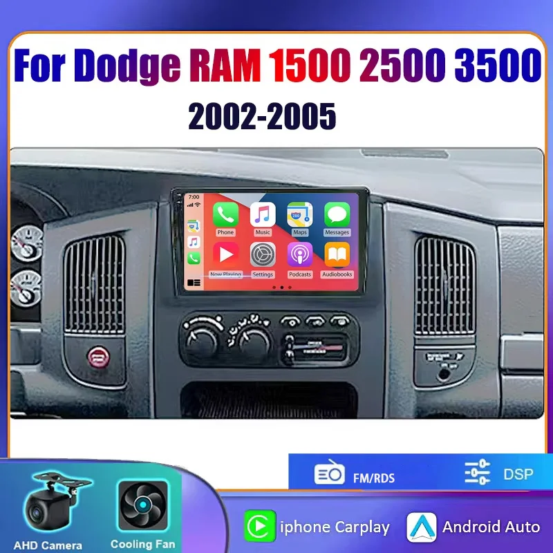 

9“Android 6GB+128GB For Dodge RAM 1500 2500 3500 2002-2005 Car GPS Navi Multimedia Player Car Radio Tape Head Unit Carplay