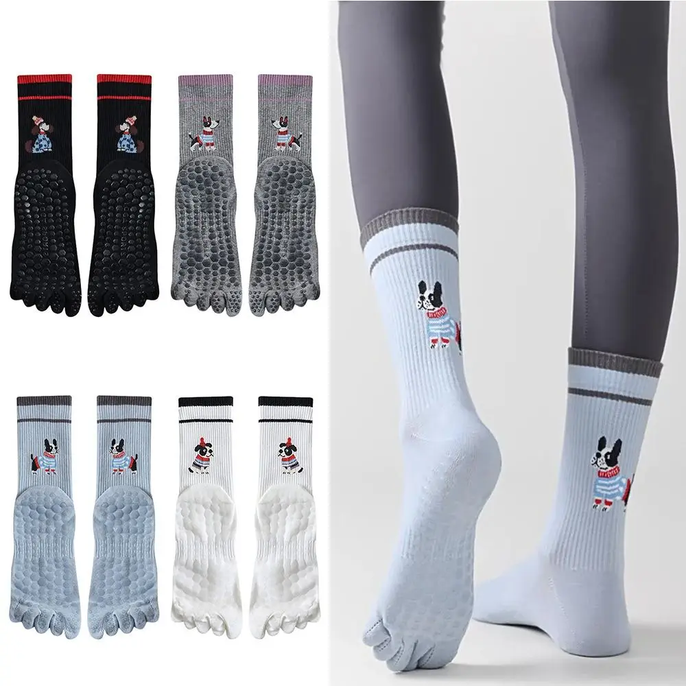 

Новые хлопковые носки для пилатеса, дышащие уличные носки для йоги в стиле Харадзюку, повседневные носки средней длины с нескользящей ручкой