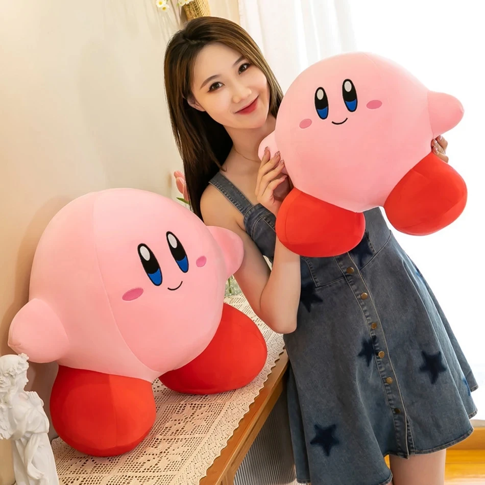 Anime Star Kirby Plush Toys Soft Stuffed Animal Doll Fluffy Pink Plush Doll Pillow Room Decoration Toys For Children\'s Gift