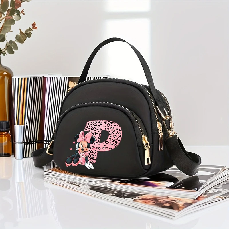 ميكي ميني رسالة المرأة حقائب كروسبودي الهاتف محفظة الكتف الحقيبة حقيبة يد الموضة للإناث الفتيات المحمولة حقيبة تحت الإبط