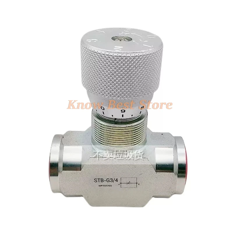1PCS STB G1/4 G3/8 Bi-Directional Flow Restrictor Hydraulic Valve Carbon Steel Flow Control Valve for Hydraulic