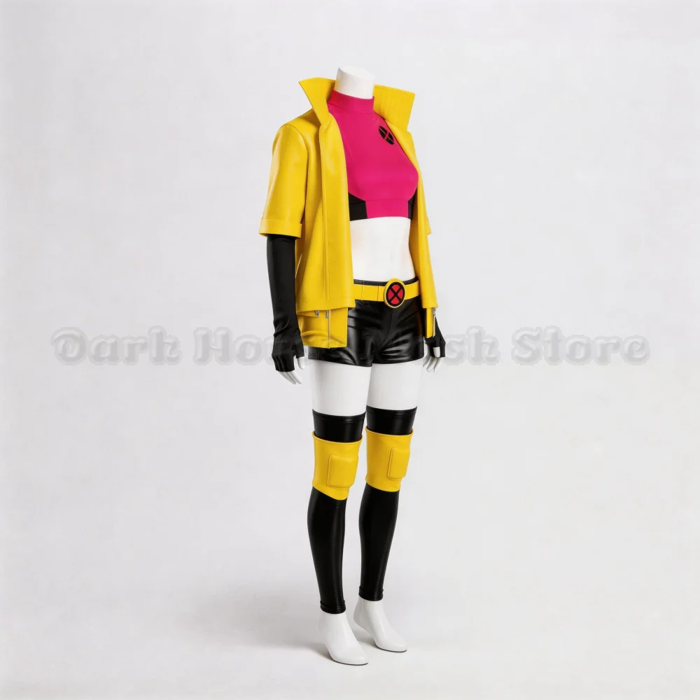 Jubilee Cosplay Costumes X-Men 97 Jubilation Lee Yellow Coat Outfit Anime Comic-Con Halloween Costume for Women Role Play Suit - view 2