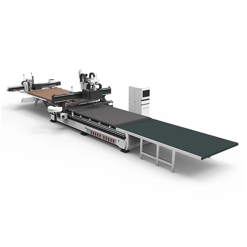 ATC Furniture Production Line CNC Wood Cutting Machine with Loading, Unloading, and Labeling Functions
