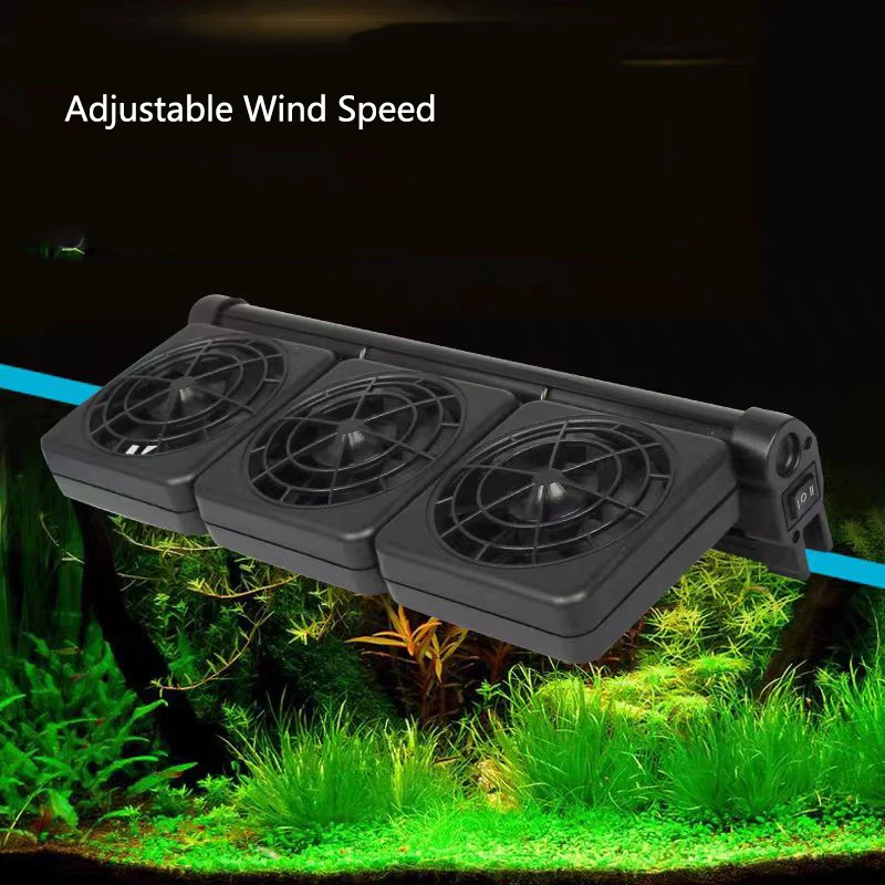 Aquarium Fish Tank Cooling Fan System Chiller Control Reduce Water Temperature 1/2/3/4 Fan Set Cooler Aquarium cooling fans