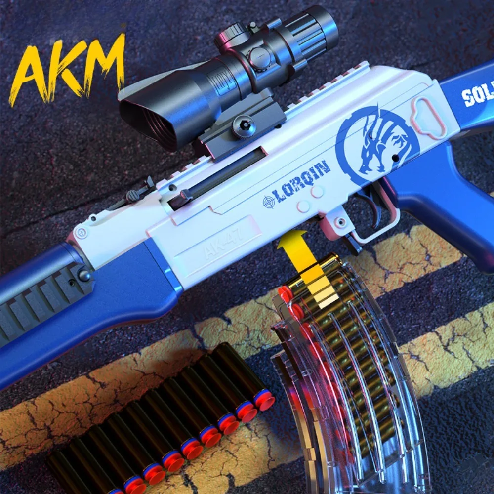 Ak47 Shell eyección bala suave pistola de juguete carga Manual Rifle de asalto juguete al aire libre CS juego de lucha para niños regalo de Navidad