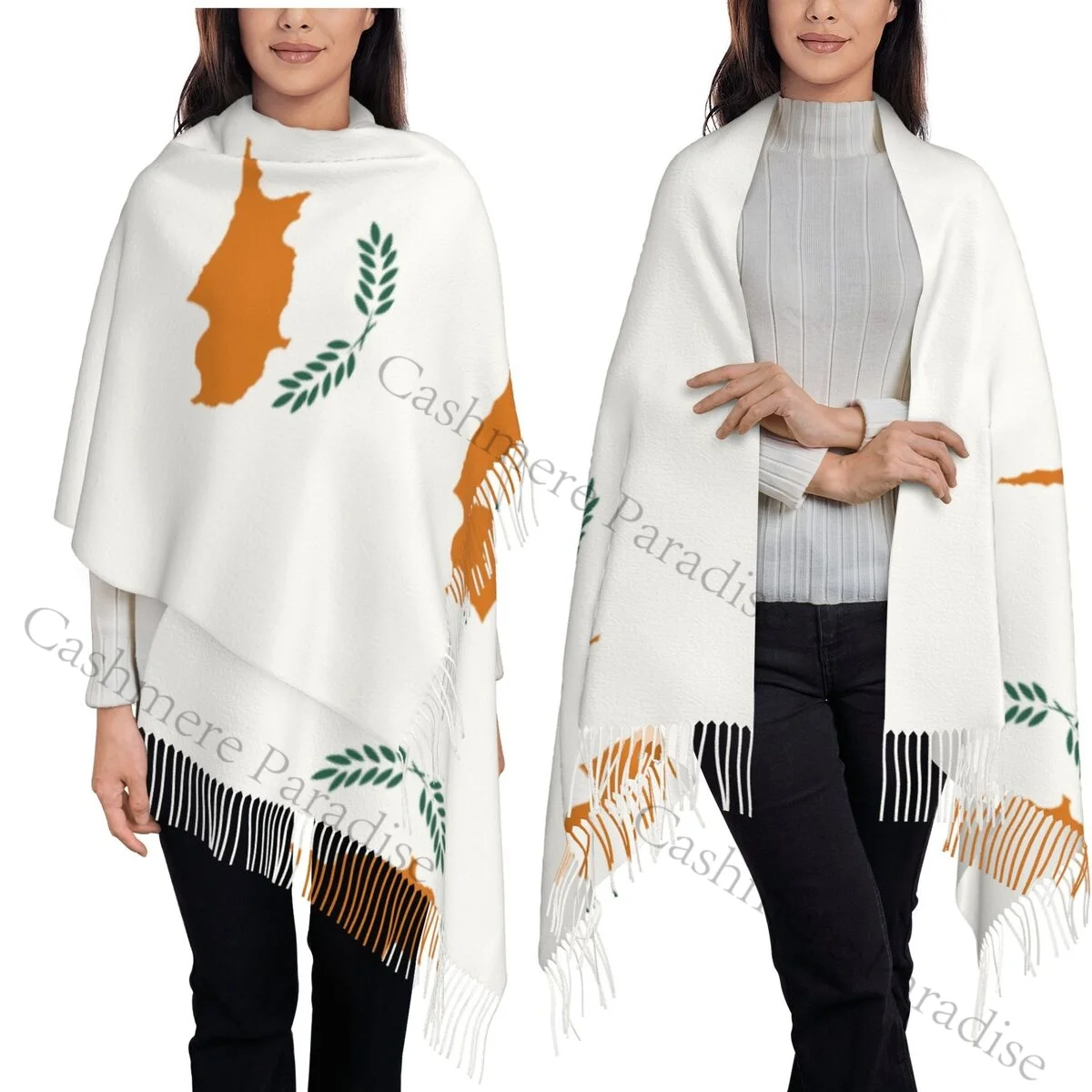 Long Cape Cloak Cyprus Flag Hooded Cloak Coat Hoodies Costume Elf Purim