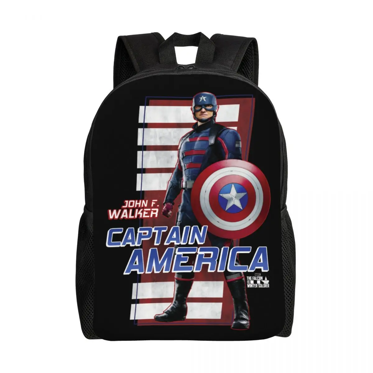 Custom Captain America Hero Manga Backpacks Women Men Fashion Bookbag for School College Bags