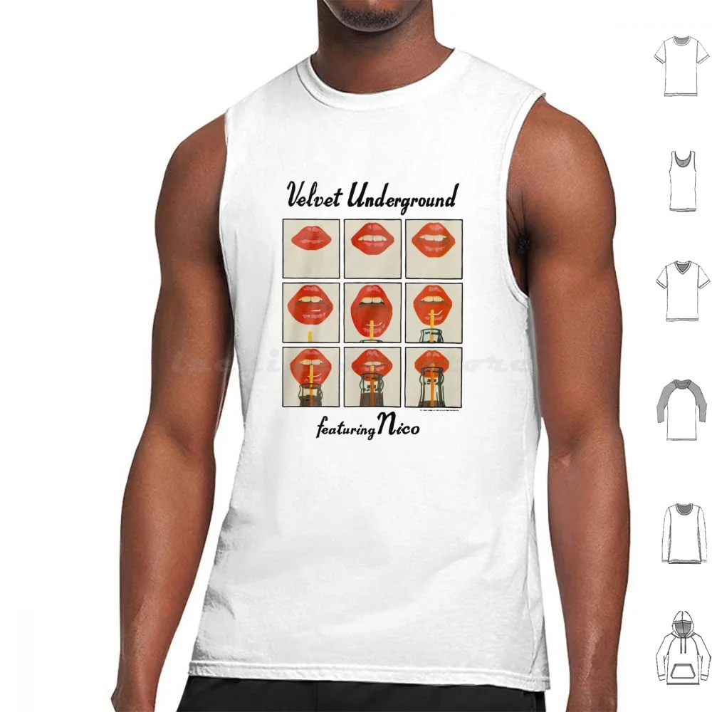 The-Velvet-Underground-Featuring-Nico Tank Tops Print Cotton The Velvet Underground Velvet Underground Nico Lou