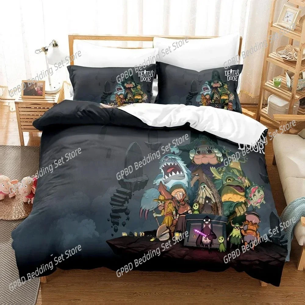 Game Death's Door Comfortable Duvet Quilt Cover Pillowcase Bedding Set Children Bedroom Decoration Home Textile