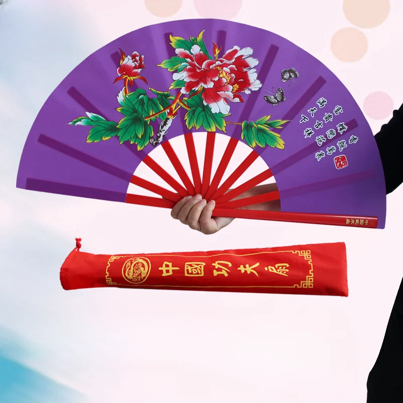 Kung Fu Tai Chi Fan Bamboo Performance Fan Martial Arts Fans Chinese Kung Fu Tai Chi Martial Arts Dragon Phoenix Folding Fans