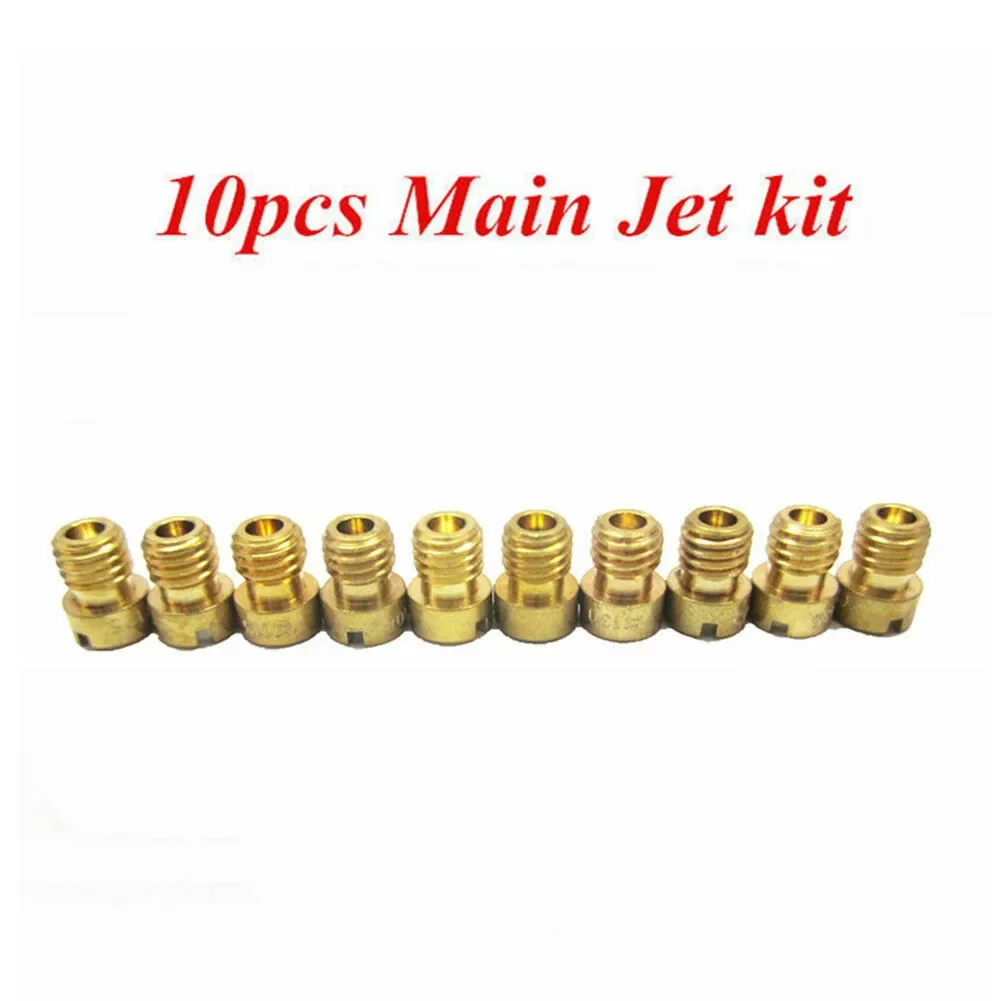 10pcs/set Main Jet High-Quality Main Jet Set - 10 Sizes, 5mm, Compatible With M5 19 & 21mm Dellorto Carburettors, Original Spec