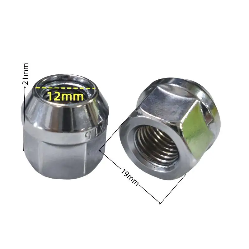 

4Pcs Car DIY Accessories 19mm Wheel Nuts Bolts M12 X 1.5 For FIESTA Cougar Focus KA MONDEO C-MAX 1988-2014