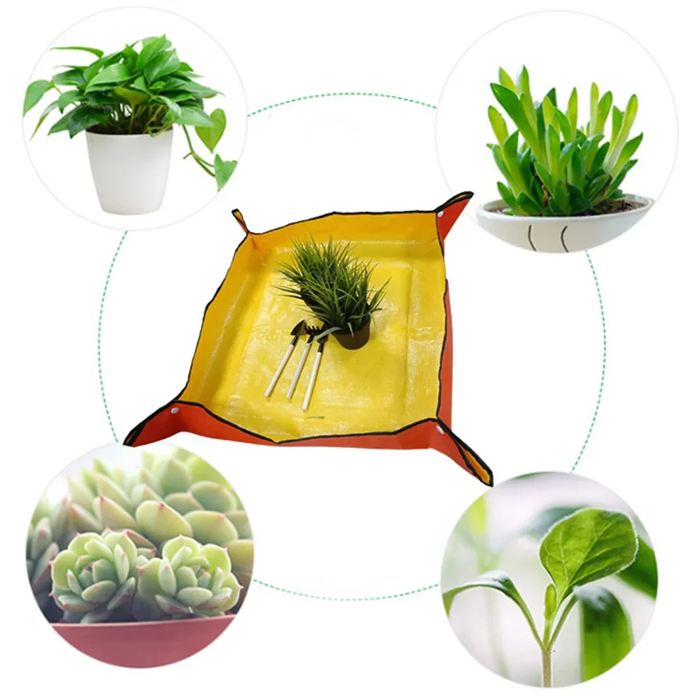 Waterproof Foldable Planting Mat Garden Potting Pad for Plant Flower Pot Transplanting Farm Bonsai Gardening Tools and Equipment