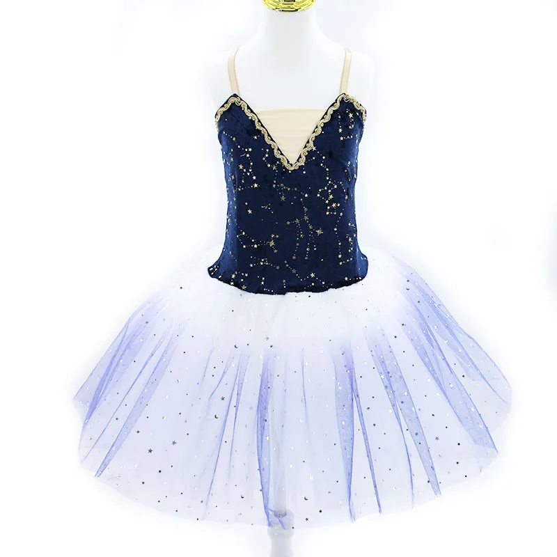 Robe de Ballet Violet pour Enfant, Costumes de Performance, Jupe Tutu avec Bretelles Réglables, Robe de Ballerine, Justaucorps pour Fille