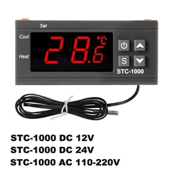 STC-1000 LED termostato digitale per incubatore regolatore di temperatura STC 1000 termoregolatore relè riscaldamento raffreddamento 12V/24V/110V