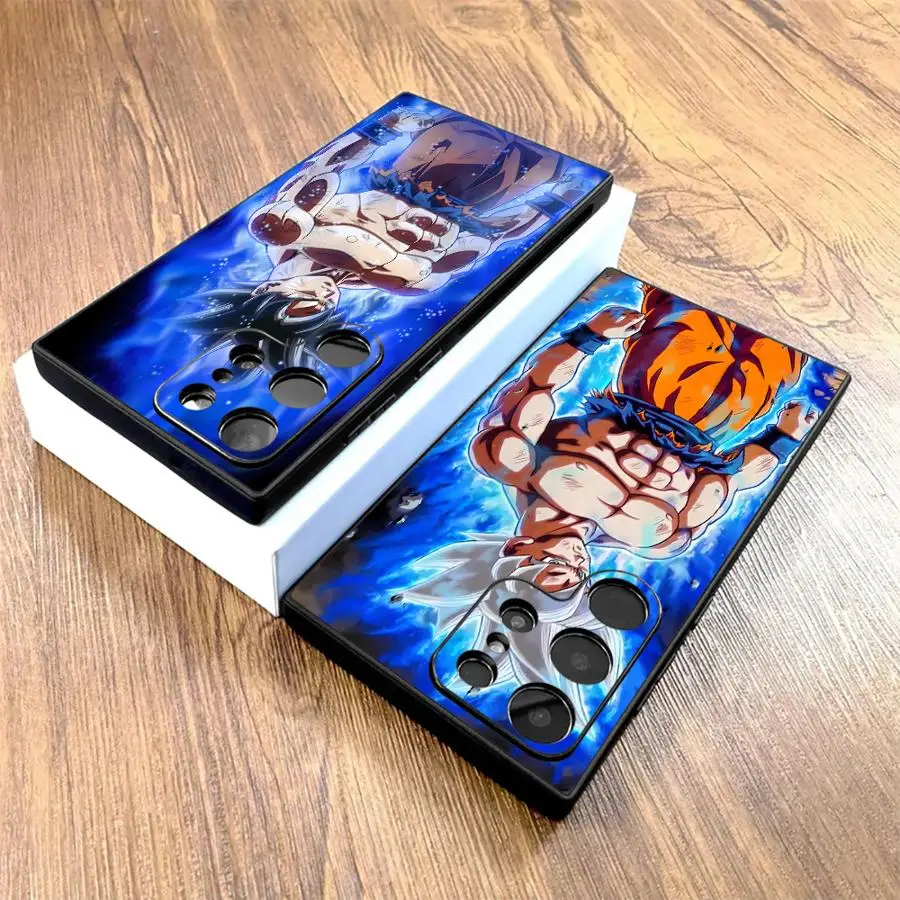Super Saiyajin 3D wechselnde visuelle Dragon Ball schwarze weiche Handyhülle für Samsung Galaxy S23 Ultra S21 FE S25 Edge S20 S24