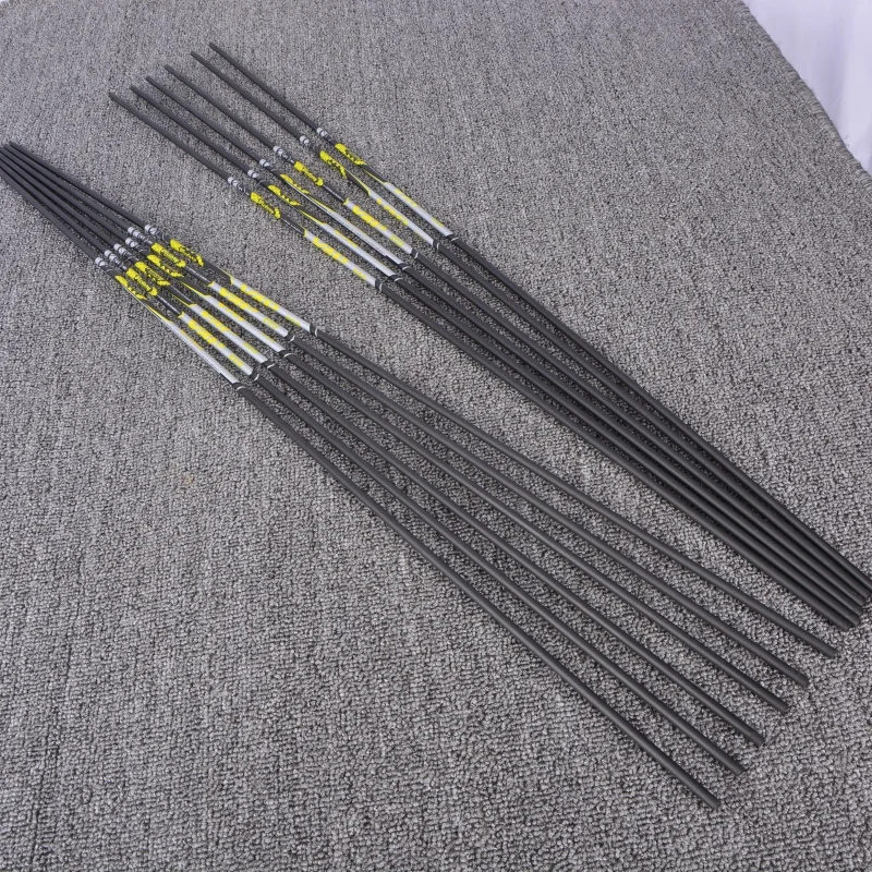 

6/12pcs 31" Archery Pure Carbon Arrow Shaft ID4.2mm SP800 Recurve Compound Bow Shooting Accessories