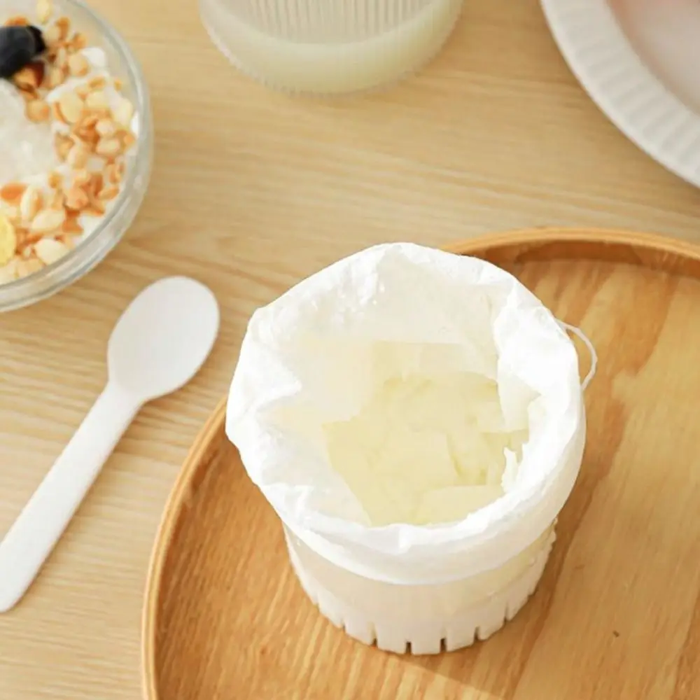 

Large Capacity Yogurt Filter Spring Press Type Transparent Body Greek Yogurt Strainer With Filter Cloth and Spoon