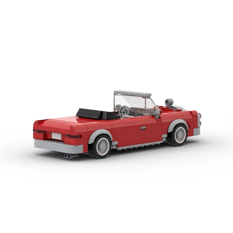 Juego de bloques de construcción de coche Convertible rojo, Kit de modelo Compatible MOC 300SE W112, juguete DIY para niños, seguidores de automóviles, exhibición en el hogar, regalo de fiesta