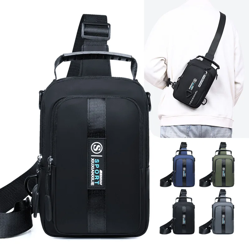 

Повседневная мужская водонепроницаемая сумка через плечо с мембраной большой вместимости, модный рюкзак через плечо для поездок на работу