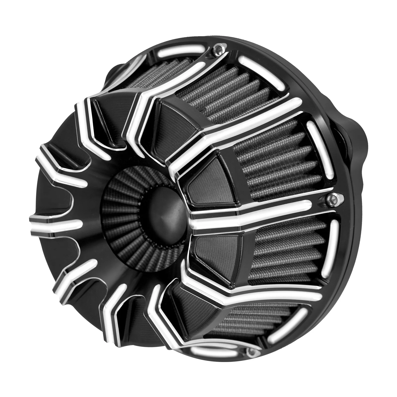 

STLF Motorcycle CNC Air Filter Intake Kit with Gray Element Fit for Harley Sportster XL Softail Dyna Touring Electra Glide