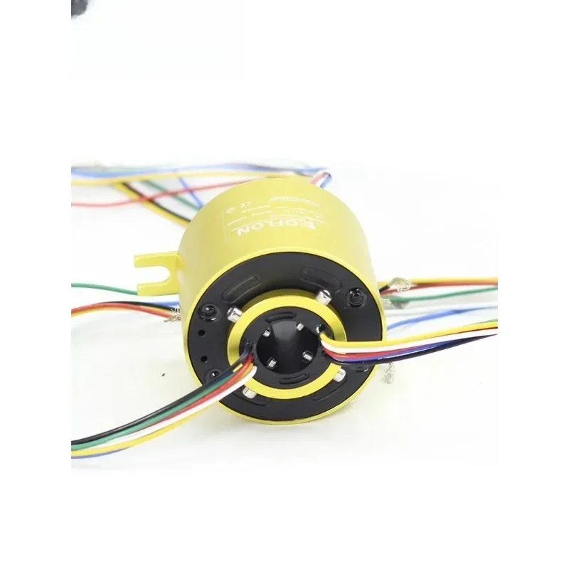 Slide ring rotating conductive  collector brush through  hole inner diameter 2 4 6 8 12 wire connector Slip contact ring