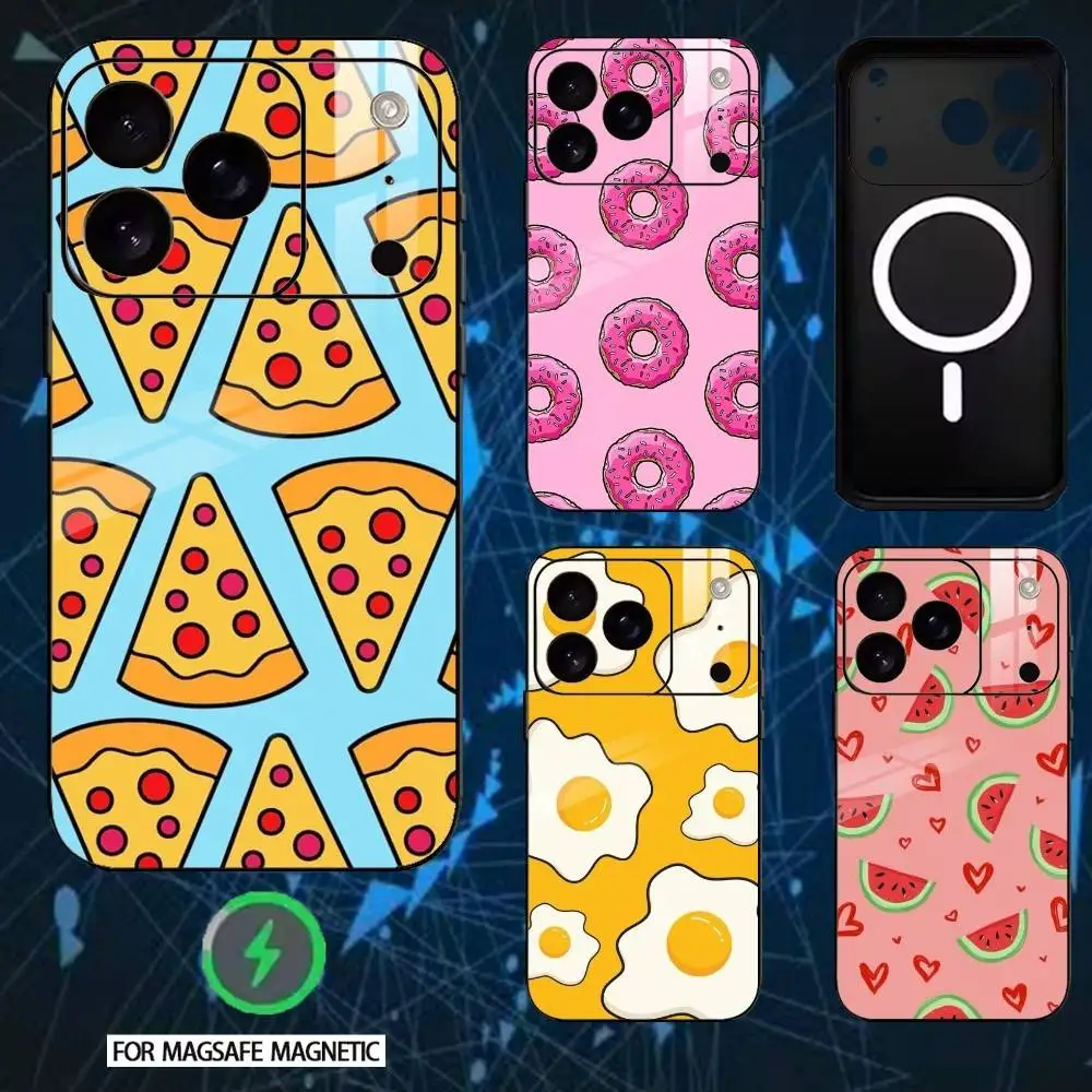 

Some Food Phone Case For iPhone 17 16 15 14 13 12 Pro Max Plus for Mirror Wireless Magnetic Cover