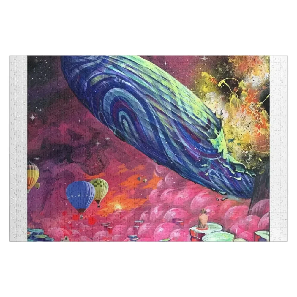 Zeppelin Rainbow Art Jigsaw Puzzle Personalised Jigsaw Wood Photo Personalized Wooden Adults Wooden Name Puzzle