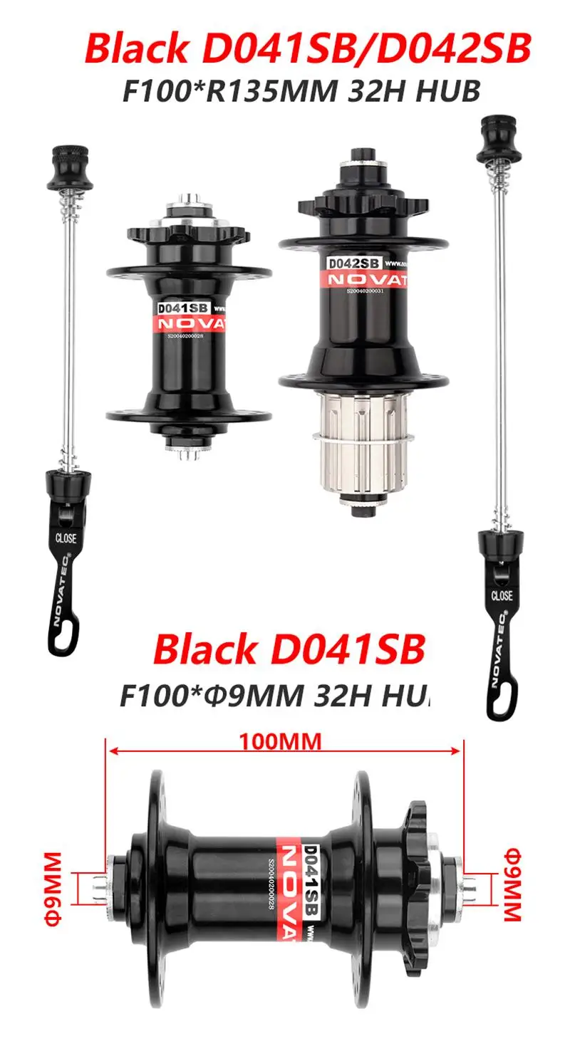 Novatec Mountain Bike Hub D041SB D042SB 28/32/36 Löcher Disc Karte Bremse MTB Fahrrad Hub Lager Vorne/Hinten 8/9/10/11/12 geschwindigkeit – Detail 5