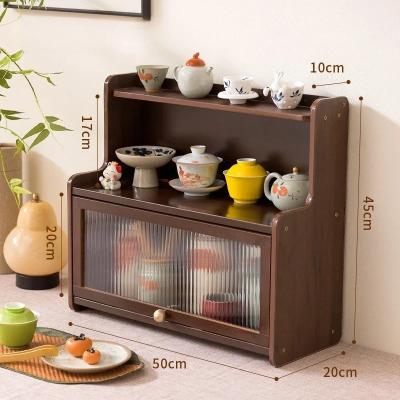 Firm Desktop cup holder, Chinese tea, desktop Bogu rack, purple clay pot, tea cup, multi-layer coffee cup placement shelf