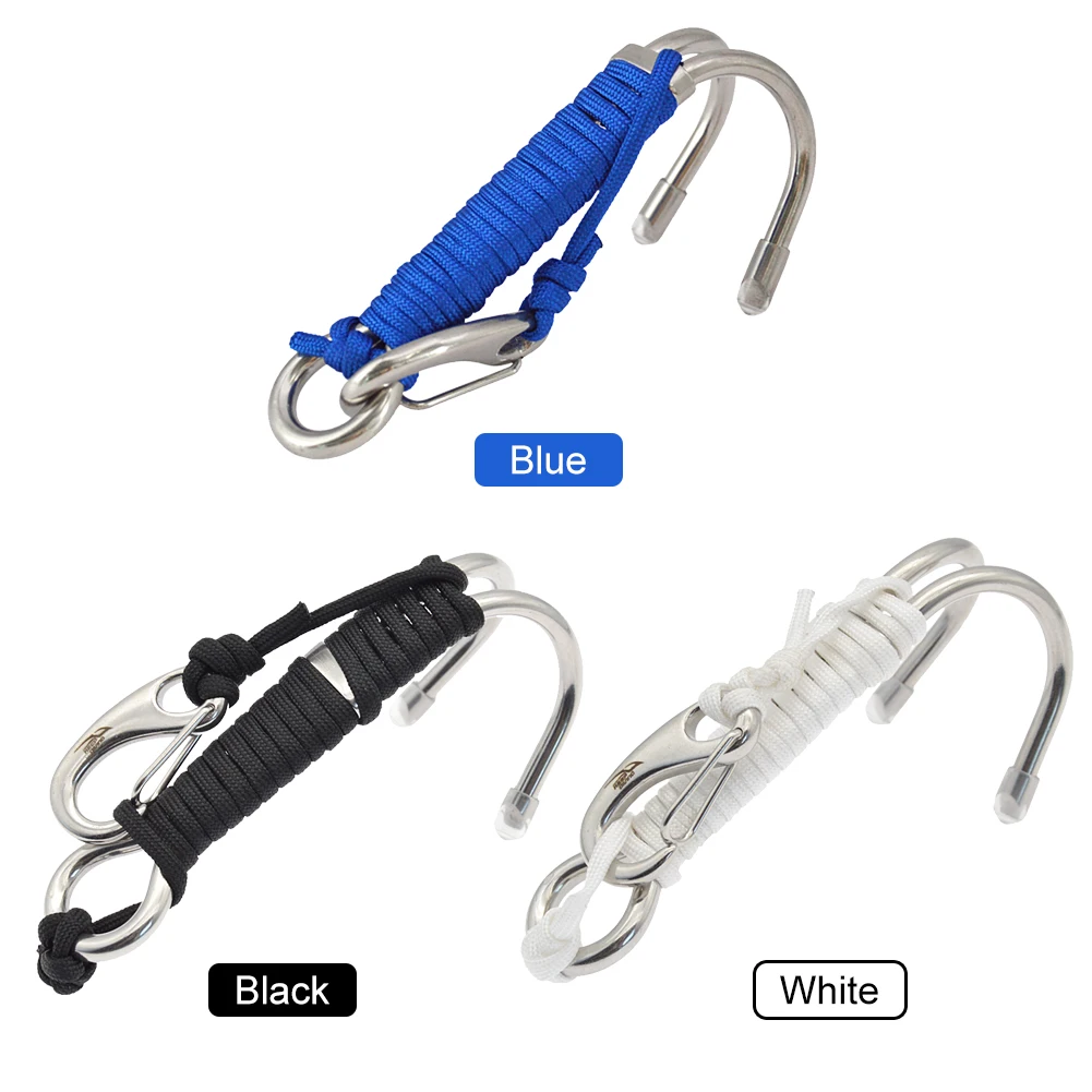 Double Head Diving Drift Reef Hook Portable Stainless Steel Dive Underwater Hook Durable Corrosion-Resistant Outdoor Accessories