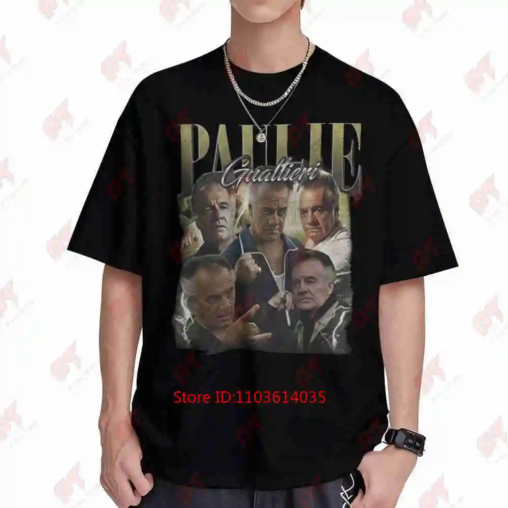 Paulie Gualtieri Character Collage The Sopranos TV Show Short Sleeve Tee 100% Cotton T-Shirt