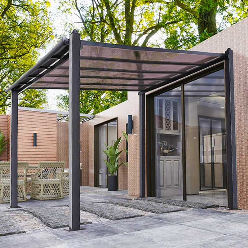

Outdoor awning Aluminum alloy rain shelter Terrace Garden Villa courtyard Pavilion Sun protection and heat insulation